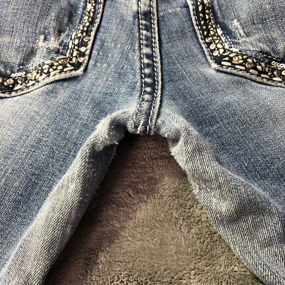 Miss Me Womens Jeans Low-Rise Boot-cut Stud Embellished Pockets 29" Waist READ - Picture 10 of 13